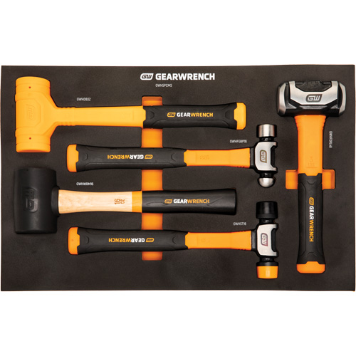Mixed Hammer Set in Foam Storage Tray, 5 Pieces Sidevic Inc.