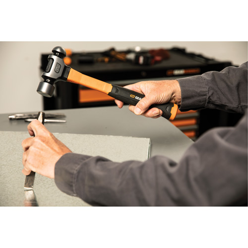 Ball Pein Hammer, 32 oz. Head Weight, Plain/Polished Face, Fibreglass Handle Sidevic Inc.