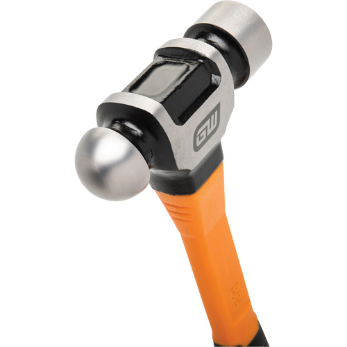 Ball Pein Hammer, 32 oz. Head Weight, Plain/Polished Face, Fibreglass Handle Sidevic Inc.