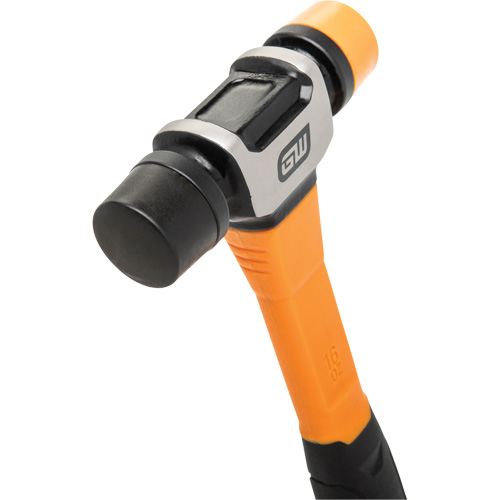 Soft Face Hammer, 16 oz. Head Weight, Plain Face, Solid Steel Handle, 12-1/4" L Sidevic Inc.