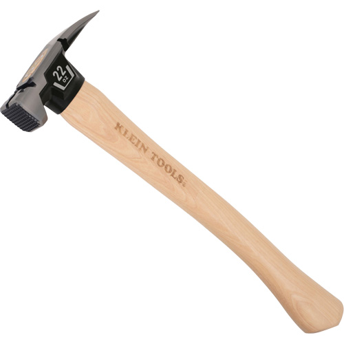 Milled Face Straight Claw Hammer, 22 oz., Wood Handle, 16-1/10" L Sidevic Inc.