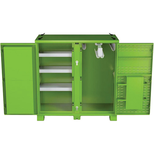Armoire ventil&eacute;e pour le rangement d'&eacute;PI sur place, Acier, Vert lime haute visibilit&eacute; Sidevic Inc.