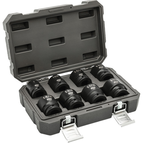 Jeu de douilles SAE &agrave; 6 pans, 8 Mcx, Chocs, Prise de 3/4" Sidevic Inc.