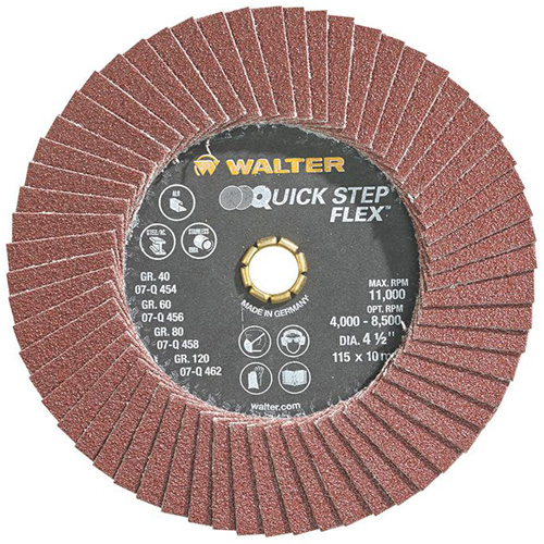 QUICK-STEP FLEX Flap Disc, 4-1/2" x Type 29, 80 Grit, Aluminum Oxide Sidevic Inc.