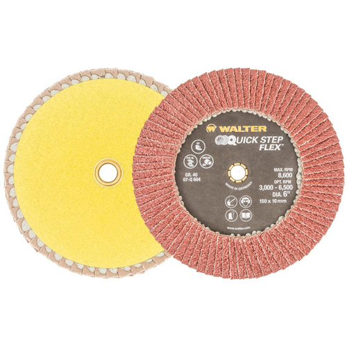 Disque &agrave; lamelles QUICK-STEP FLEX, 6" x Type 29, Grain 40, Oxyde d'aluminium Sidevic Inc.