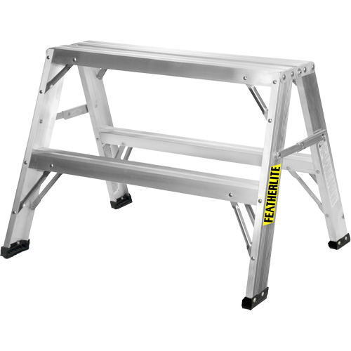 Industrial-Duty Sawhorse, 2' H x 31.9375" W x 23.50" D, 300 lbs. Capacity, Aluminum Sidevic Inc.