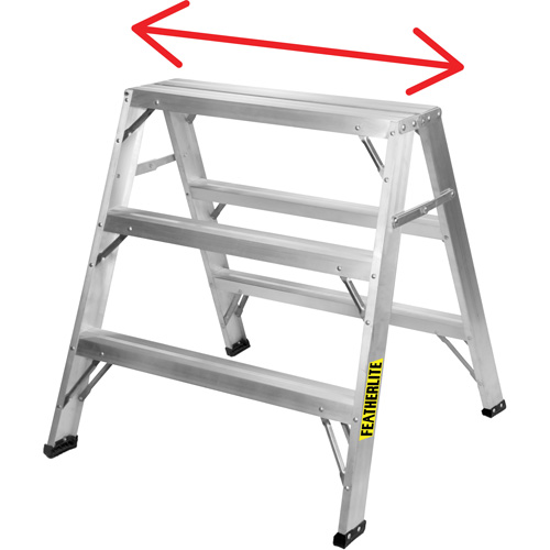 Industrial-Duty Sawhorse, 2' H x 31.9375" W x 23.50" D, 300 lbs. Capacity, Aluminum Sidevic Inc.