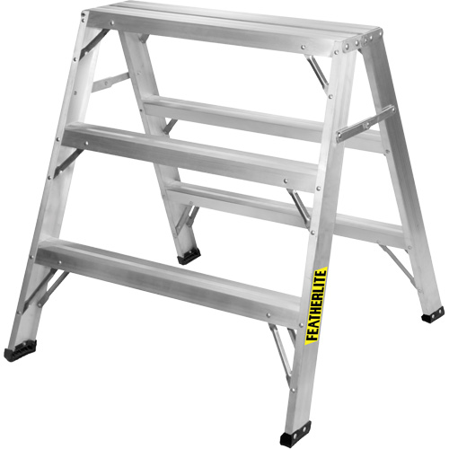 Industrial-Duty Sawhorse, 3' H x 33.3125" W x 31.50" D, 300 lbs. Capacity, Aluminum Sidevic Inc.