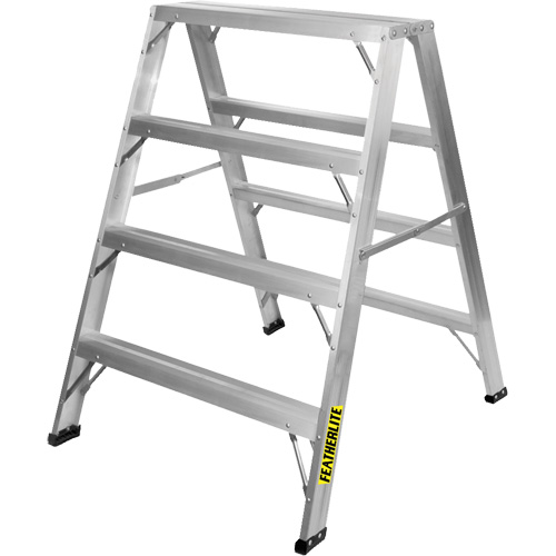 Industrial-Duty Sawhorse, 4' H x 34.6875" W x 39.50" D, 300 lbs. Capacity, Aluminum Sidevic Inc.