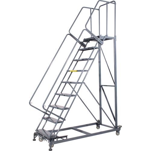 Monster Rolling Ladders, 7 Steps, 24" Step Width, 70" Platform Height, Steel Sidevic Inc.