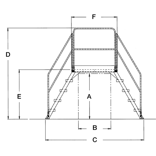 Crossover Ladder, 92" Overall Span, 60" H x 24" D, 24" Step Width Sidevic Inc.