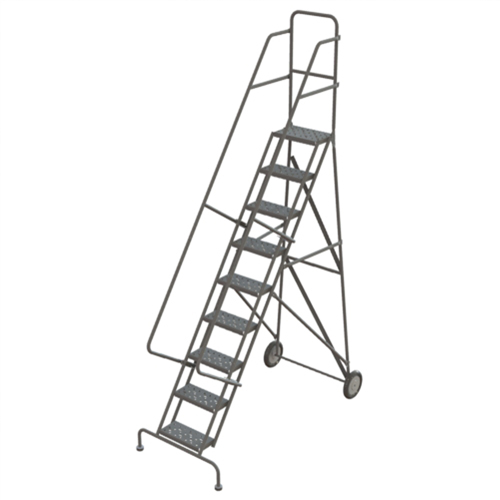 &eacute;chelles roulantes en acier, 9 marches, Largeur de la marche 16", Hauteur de la plateforme 90", Acier Sidevic Inc.