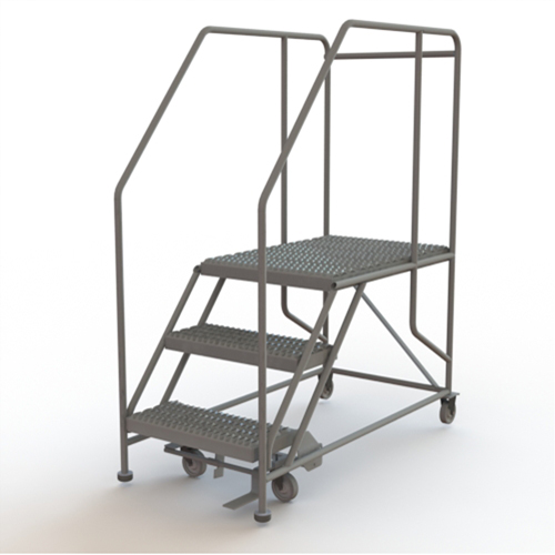 Plateforme de travail mobile, Acier, 3 Marches, 30" ha, 35" p, 24" Marche, Stri&eacute; Sidevic Inc.
