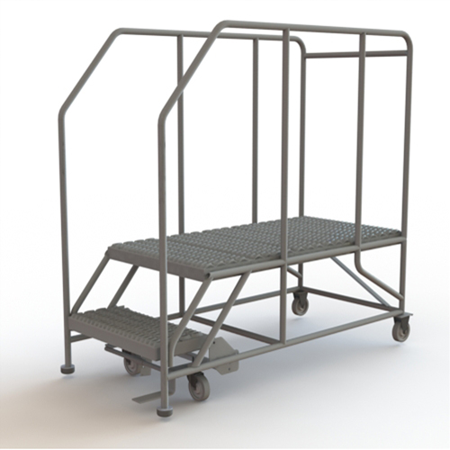 Plateforme de travail mobile, Acier, 2 Marches, 20" ha, 47" p, 24" Marche, Stri&eacute; Sidevic Inc.