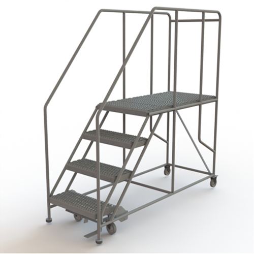 Plateforme de travail mobile, Acier, 4 Marches, 40" ha, 47" p, 24" Marche, Stri&eacute; Sidevic Inc.