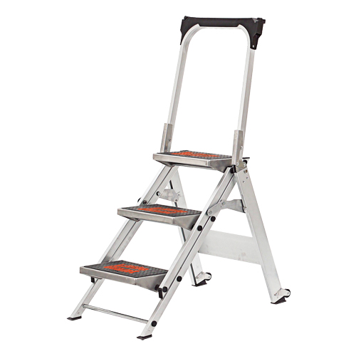 Escabeau de s&eacute;curit&eacute; a/barre & plateau, 2,2', Aluminium, Capacit&eacute; 300 lb, Type 1A Sidevic Inc.