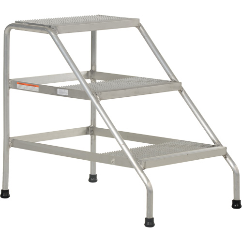Escabeau en aluminium, 3 marche(s), 22-13/16" la x 34-9/16" lo x 30" h, Capacit&eacute; 500 lb Sidevic Inc.