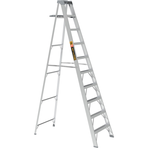 Step Ladder with Paint Tray, 10', Aluminum, 225 lbs. Capacity, Type 2 Sidevic Inc.