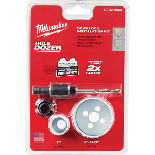 Hole Dozer Door Lock Hole Saw Kit, 4 Pieces Sidevic Inc.
