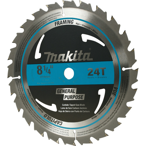 Lame de scie circulaire pour charpente &agrave; pointes au carbure, 8-1/4", 24 dents, Pour Bois Sidevic Inc.