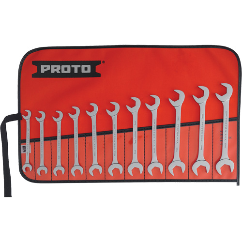 11-Piece Angled Open-End Wrench Set, Polished Sidevic Inc.