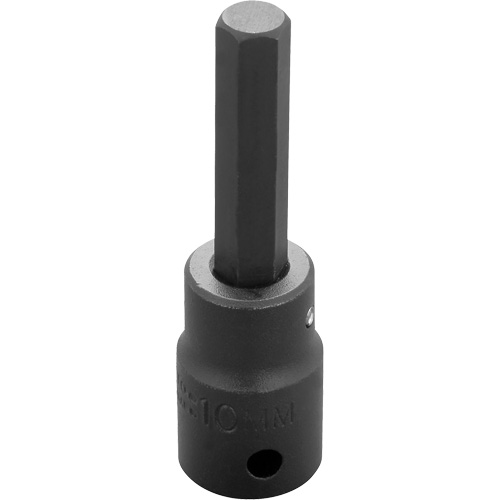 Socket Bit, Hex, 10 mm x 3-1/4" L, 1/2" Drive Sidevic Inc.