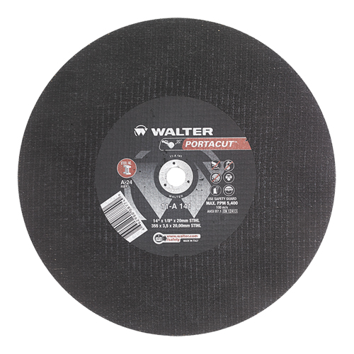 Portacut High Speed Cut-Off Wheel, 14" x 1/8", 3/4" Arbor, Type 1, Aluminum Oxide, 5400 RPM Sidevic Inc.