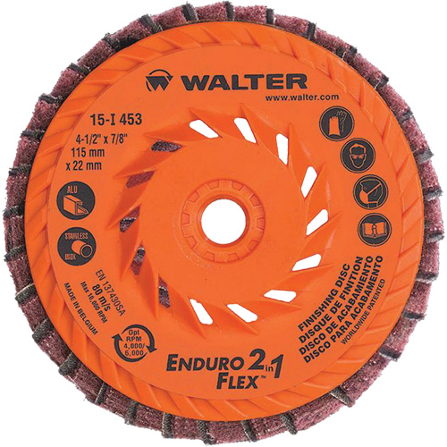 Meule &agrave; lamelles Enduro-Flex 2-in-1, 4-1/2" x 5/8"-11, Grain 80, C&eacute;ramique Sidevic Inc.