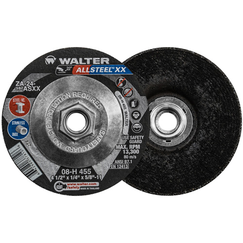 Meule HP XX, 4-1/2" x 1/4", Arbre 5/8"-11, Oxyde d'aluminium, Type 27 Sidevic Inc.