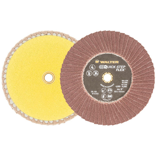 Disque &agrave; lamelles QUICK-STEP FLEX, 5" x Type 29, Grain 120, Oxyde d'aluminium Sidevic Inc.