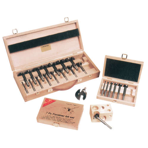Super Forstner Bit Kits in a Wooden Box, 7 Pieces, Steel Sidevic Inc.