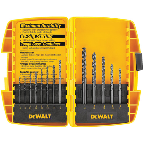 Black & Gold Drill Bit Set, 13 Pieces, High Speed Steel Sidevic Inc.
