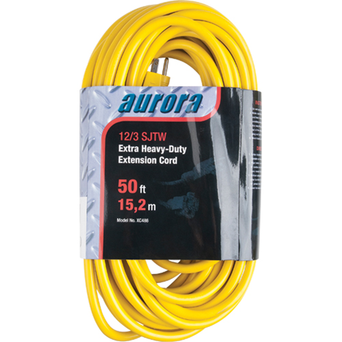 Cordon rallonge en vinyle, Ext&eacute;rieur, SJTW, AWG 12/3, 15 A, 50' Sidevic Inc.