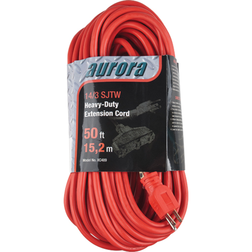 Cordon rallonge en vinyle, Ext&eacute;rieur, SJTW, AWG 14/3, 15 A, 3 prise(s), 50' Sidevic Inc.
