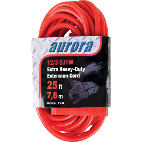 Vinyl Extension Cord, Outdoor, SJTW, 12/3 AWG, 15 A, 3 Outlet(s), 25' Sidevic Inc.