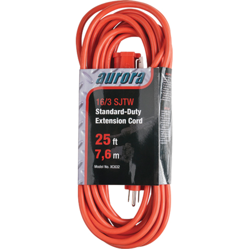 Extension Cord, Indoor/Outdoor, SJTW, 16/3 AWG, 13 A, 25' Sidevic Inc.