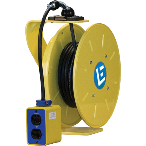 LE9000 Series Heavy-Duty Cord Reels, 50', SJOW, 12/3 Gauge, 20 A Sidevic Inc.