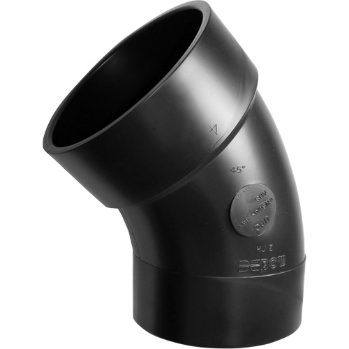 Long Radius 45° Street Elbow Fitting, Spigot x Hub, Plastic, 1-1/4" Sidevic Inc.