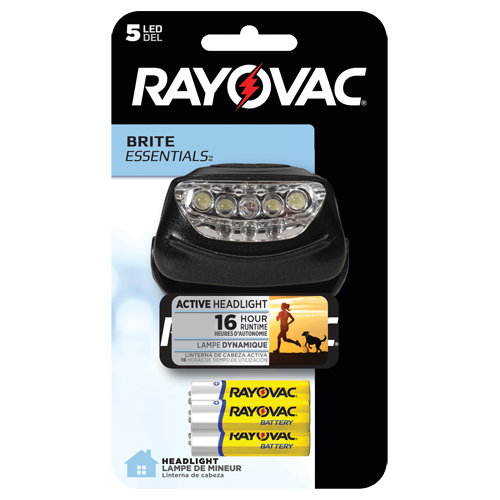 Brite Essentials Headlight, LED, 14 Lumens, 16 Hrs. Run Time, AAA Batteries Sidevic Inc.