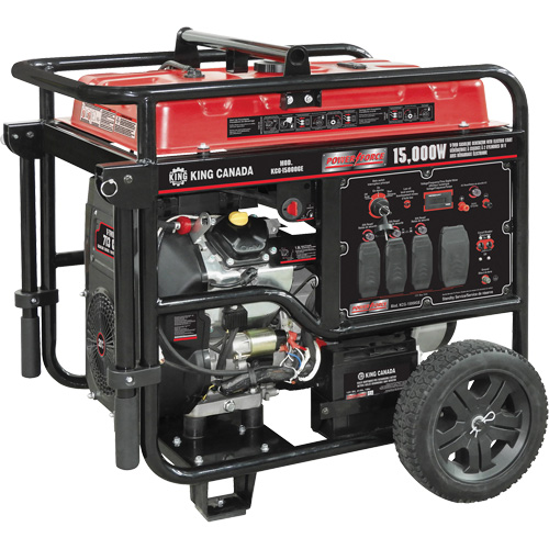 V-Twin Gasoline Generator, 15000 W Surge, 12500 W Rated, 120 V/240 V, 40 L Tank Sidevic Inc.