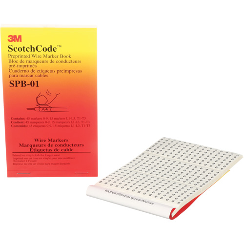 Livret d'&eacute;tiquettes pour le marquage de fils pr&eacute;imprim&eacute;es ScotchCode Sidevic Inc.
