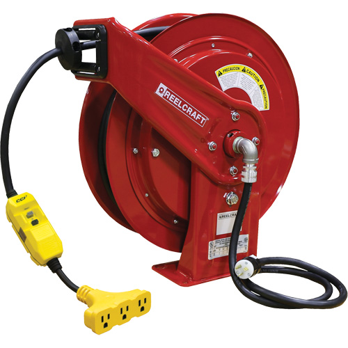 70000 Power Cord Reel, 100', SEOOW, 12 Gauge, 15 A Sidevic Inc.