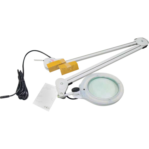Magnifying Lamp, 3 Diopter, LED Light, 45" Arm, C-Clamp, Grey Sidevic Inc.