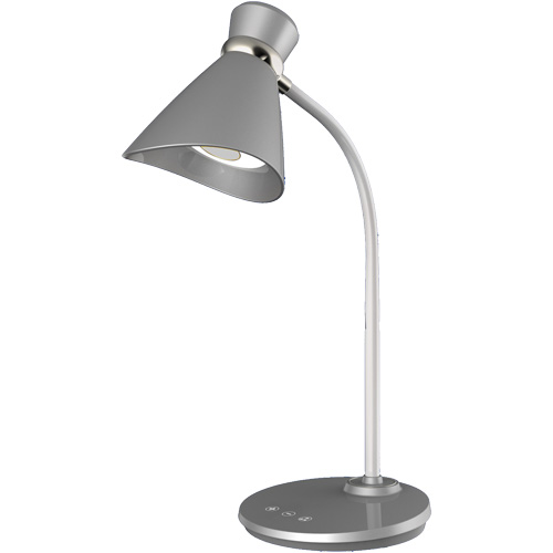 Desk Lamp, 6 W, LED, 16" Neck, Silver Sidevic Inc.