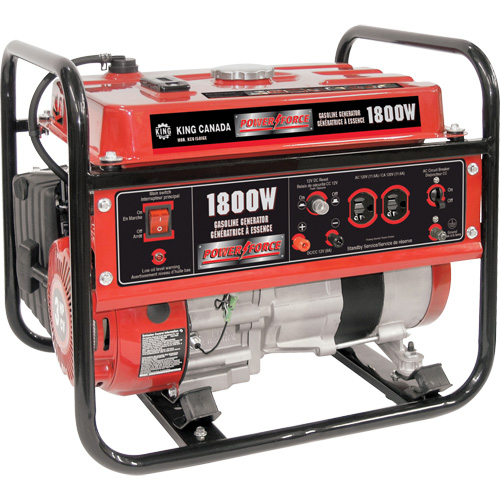 Gasoline Generator, 1800 W Surge, 1400 W Rated, 120 V, 7 L Tank Sidevic Inc.