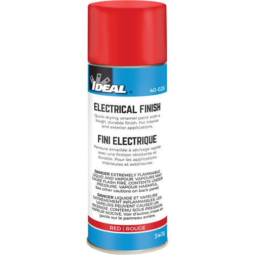 Quick-Dry Enamel Electrical Finish Paint, Aerosol Can, Red Sidevic Inc.