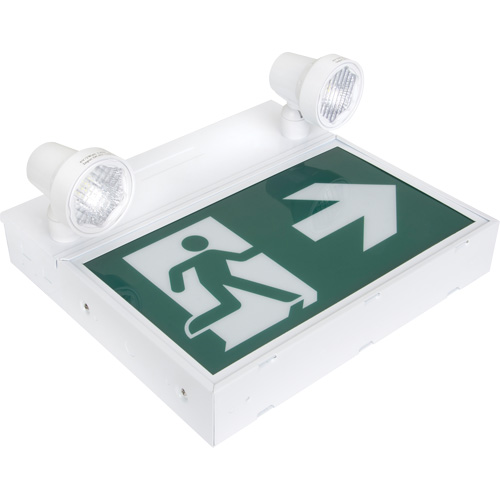 Enseigne d'homme qui court avec &eacute;clairage de s&eacute;curit&eacute;, DEL, &agrave; piles/&agrave; raccordement fixe, 12-1/10" lo x 11" la, Pictogramme Sidevic Inc.