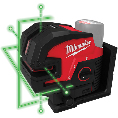 Laser vert &agrave; lignes crois&eacute;es et 4 points daplomb M12 Sidevic Inc.
