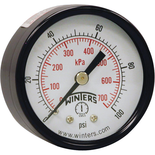 Manom&egrave;tre &eacute;conomique,  2", 0 - 160 psi, Fixation arri&egrave;re, Analogique Sidevic Inc.