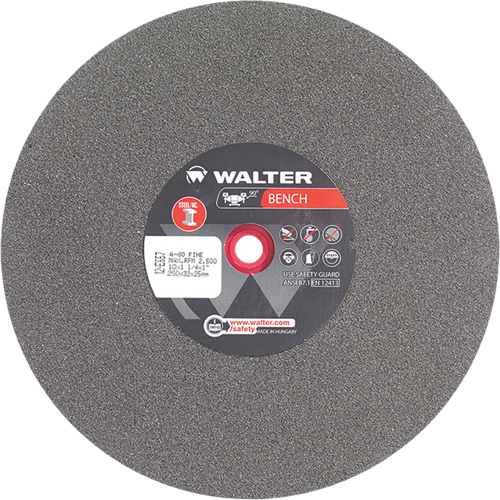 Bench Grinding Wheel, 10" x 1-1/4", 1" Arbor, 1 Sidevic Inc.